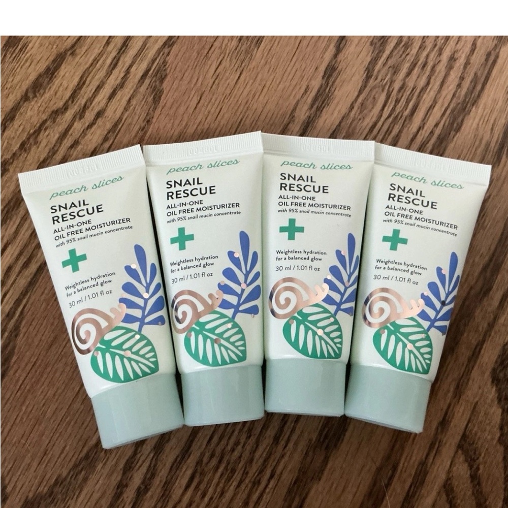 4x PEACH SLICES Snail Rescue All-In-One Oil Free Moisturizer SEALED 30ml/1.01oz